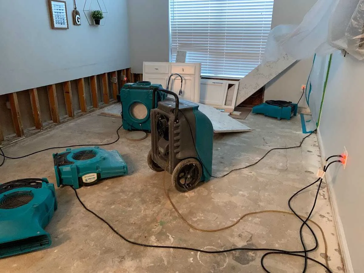 Dehumidifier in flood-cut room for Water Extraction & Removal in Opa-locka